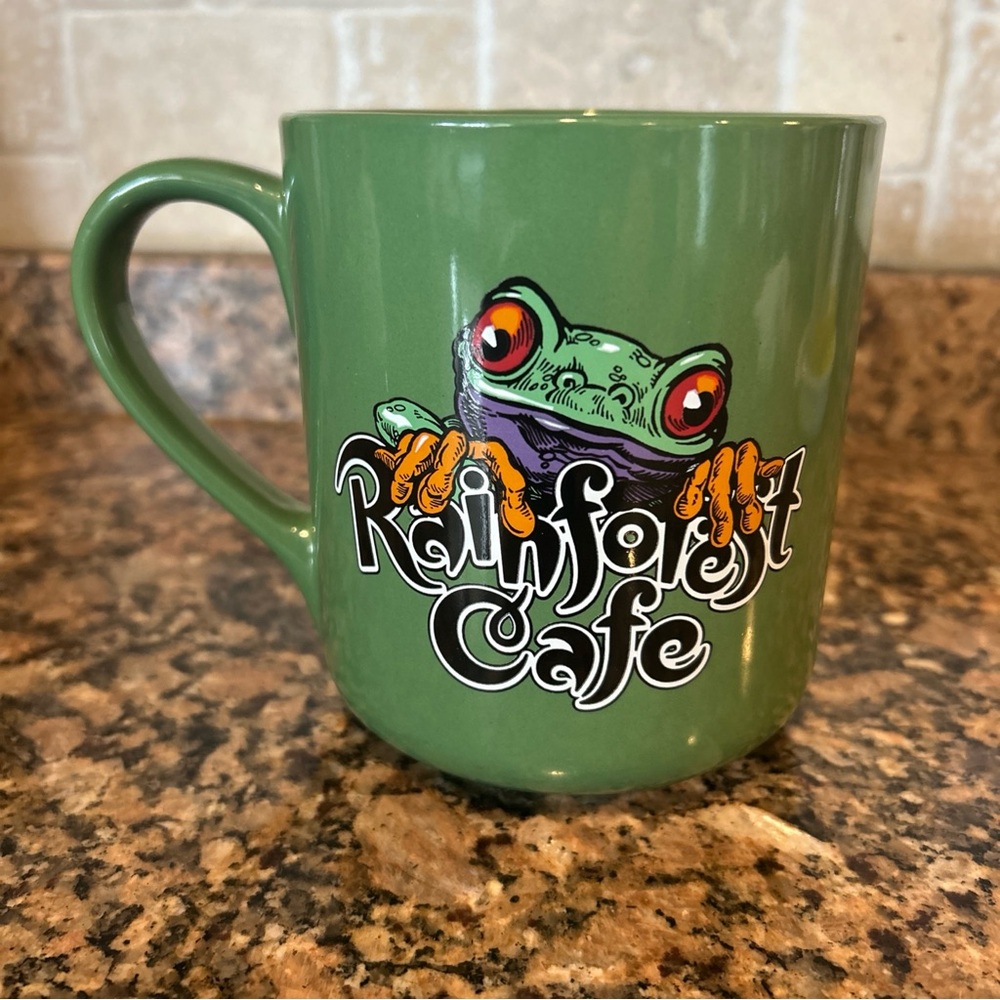 RAINFOREST Cafe Green Frog Mug